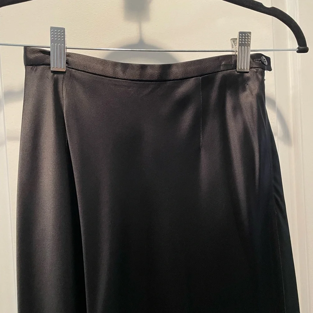 Ann Taylor Black Satin Maxi Skirt - Picture 2 of 15